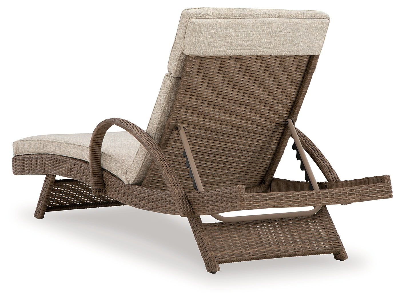 Beachcroft Beige Outdoor Chaise Lounge with Cushion