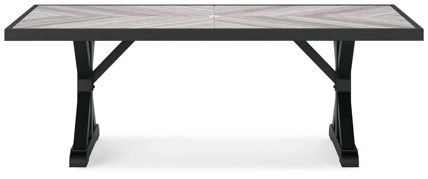 Beachcroft Black/Light Gray Outdoor Dining Table