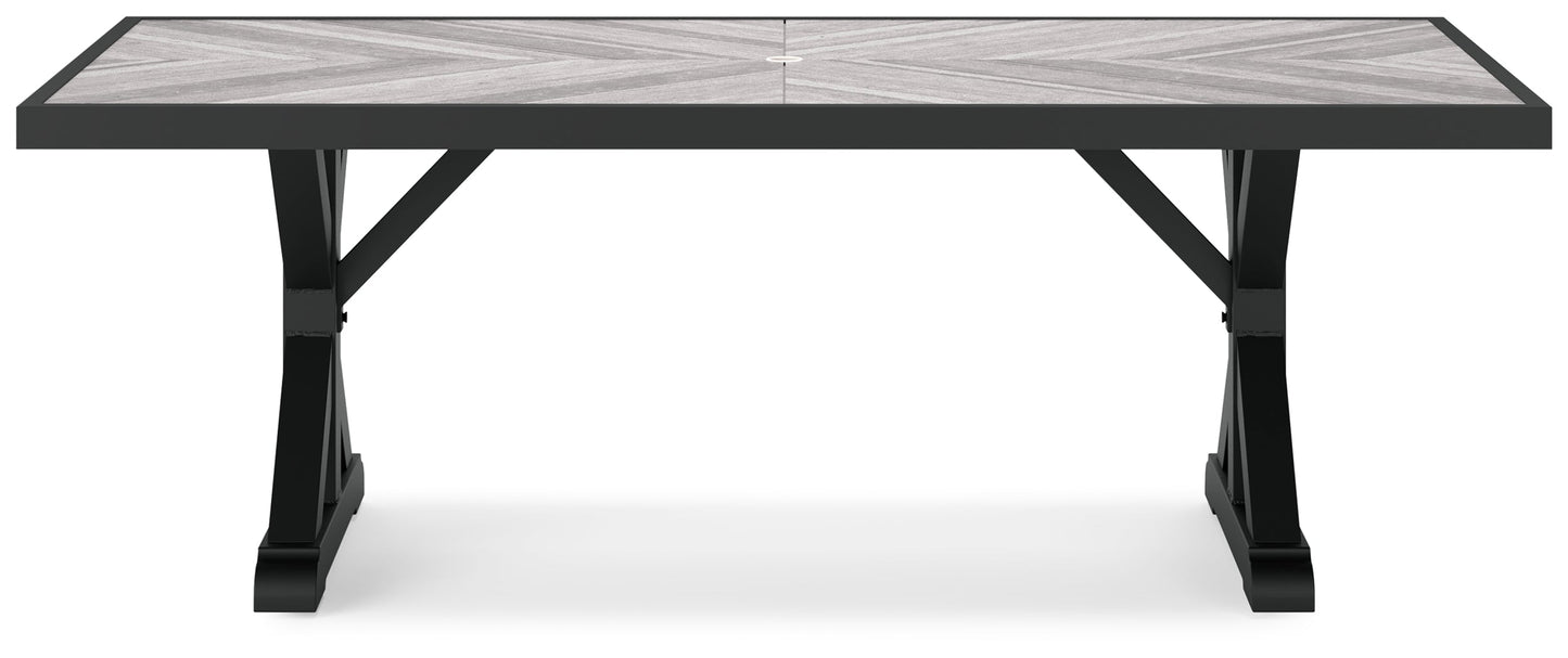 Beachcroft Black/Light Gray Outdoor Dining Table