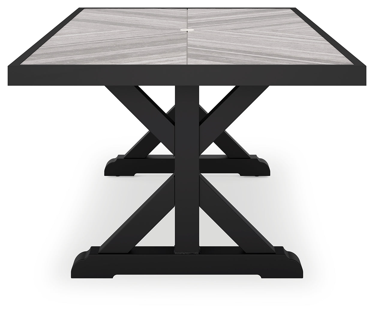 Beachcroft Black/Light Gray Outdoor Dining Table