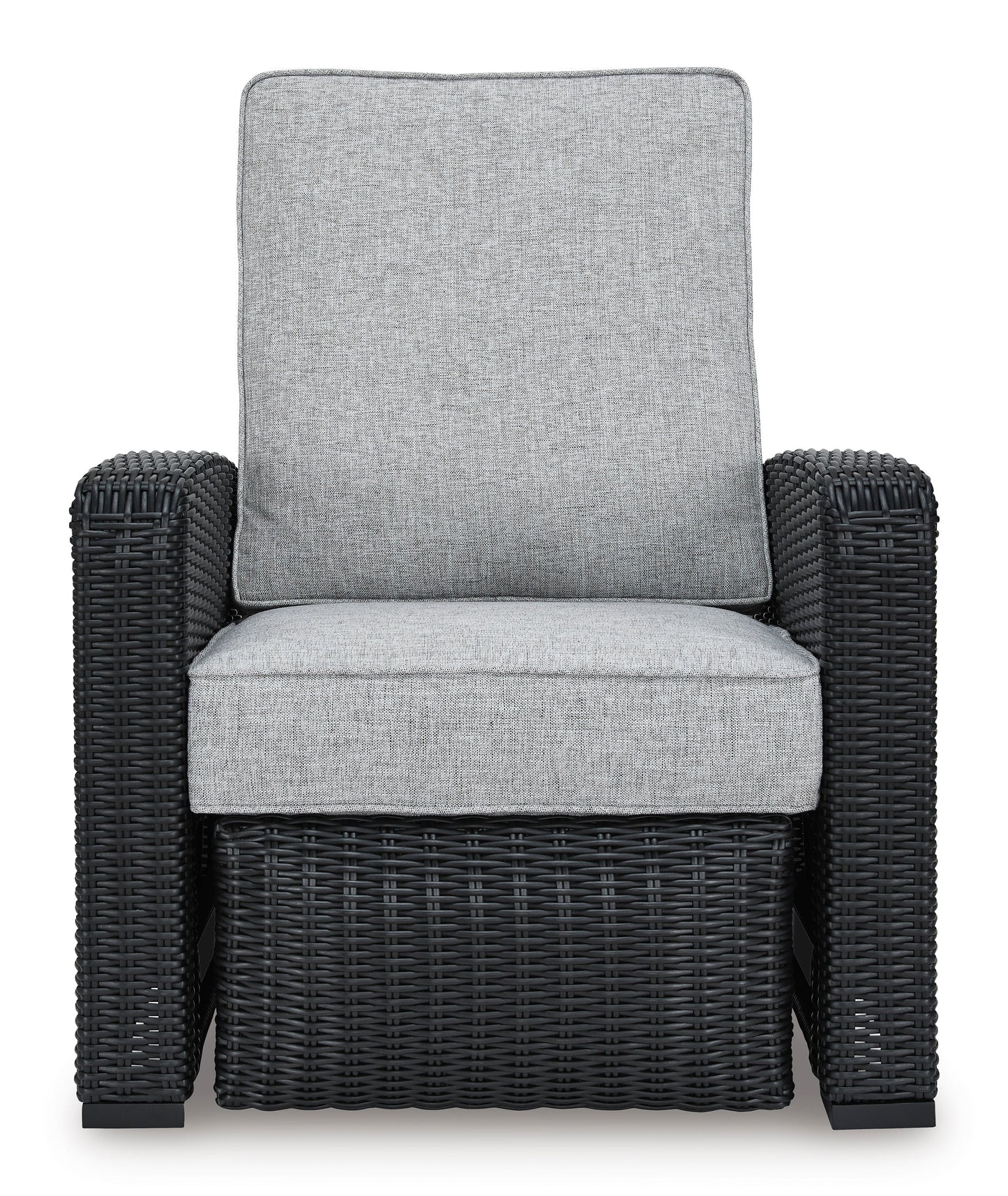 Beachcroft Light Gray/Black Press-Back Recliner - Ornate Home