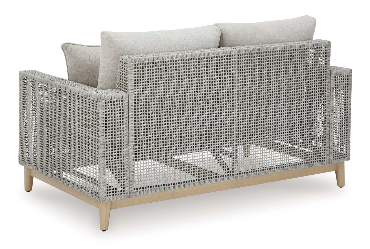 Seton Creek Gray Outdoor Loveseat w/ Cushion