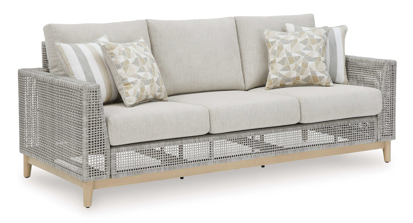 Seton Creek Gray Outdoor Sofa w/ Cushion