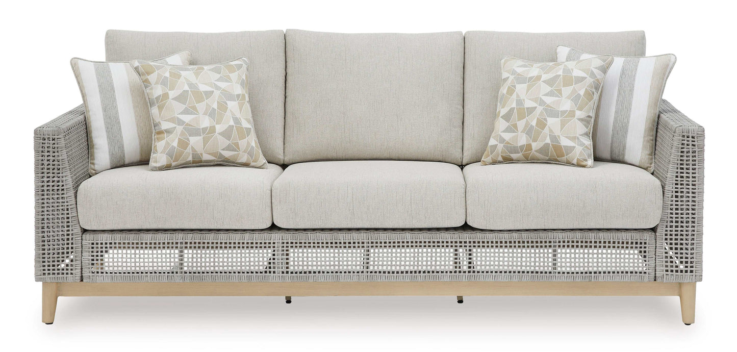 Seton Creek Gray Outdoor Sofa w/ Cushion