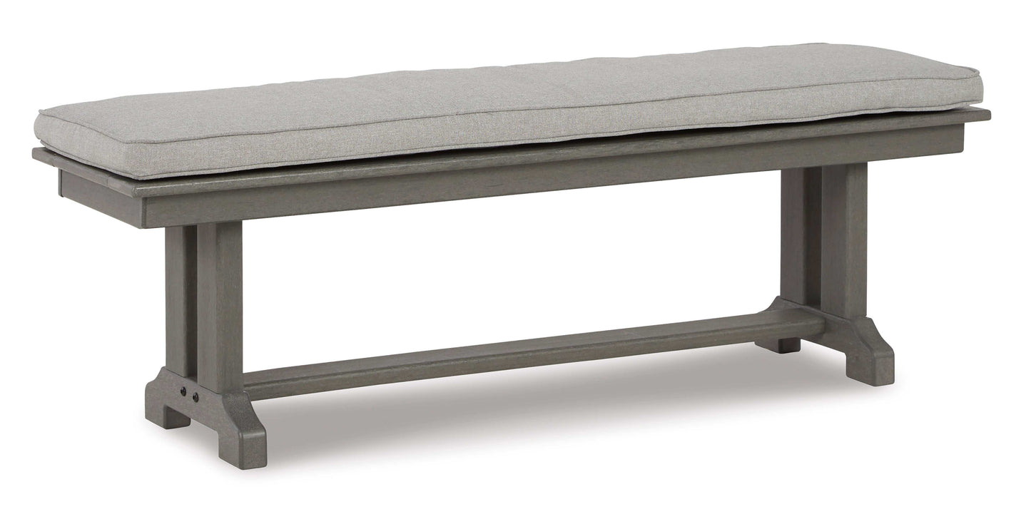 Visola Gray Outdoor Bench w/ Cushion