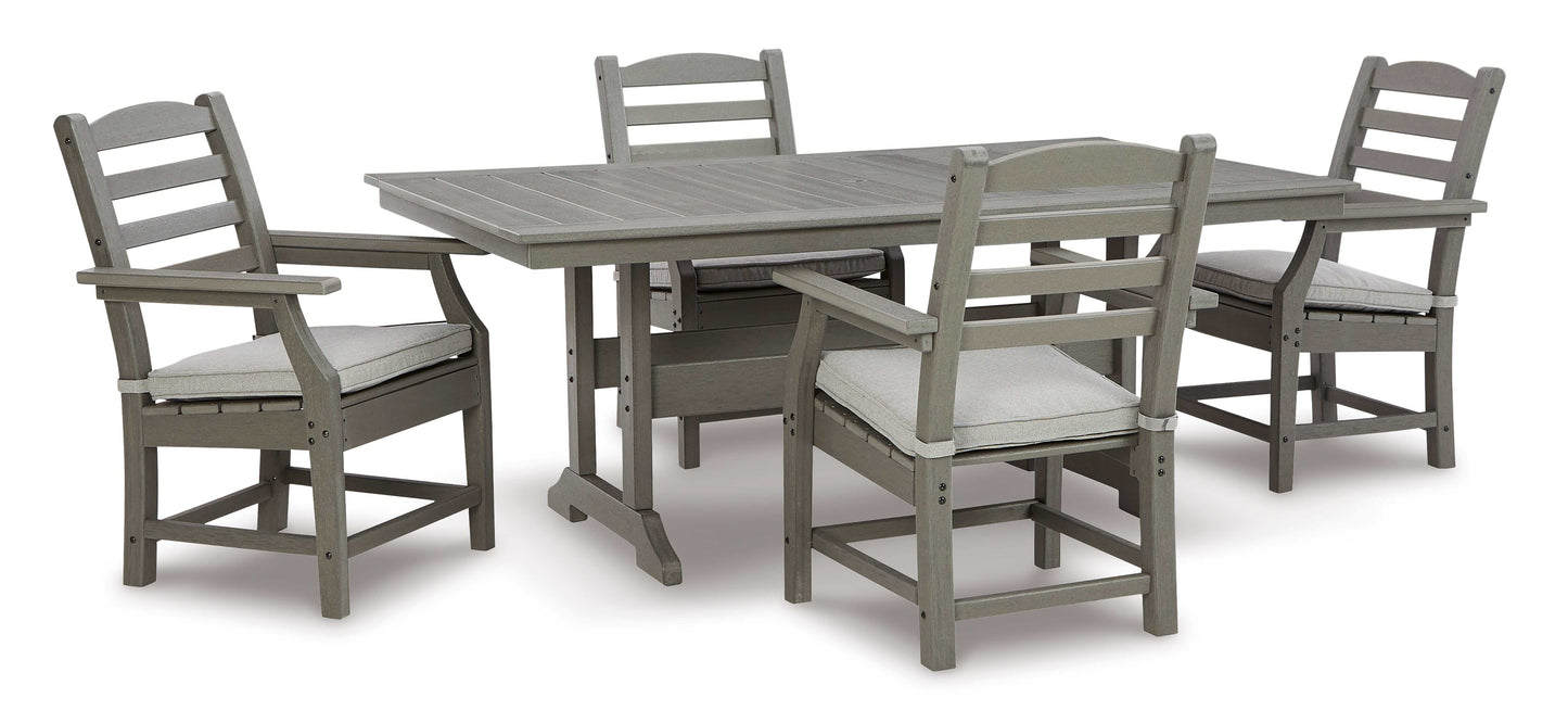 Visola Gray Outdoor Dining Set / 5pc