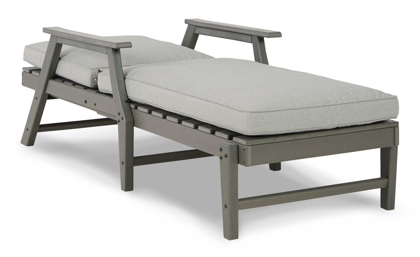 Visola Gray Outdoor Chaise Lounge w/ Cushion