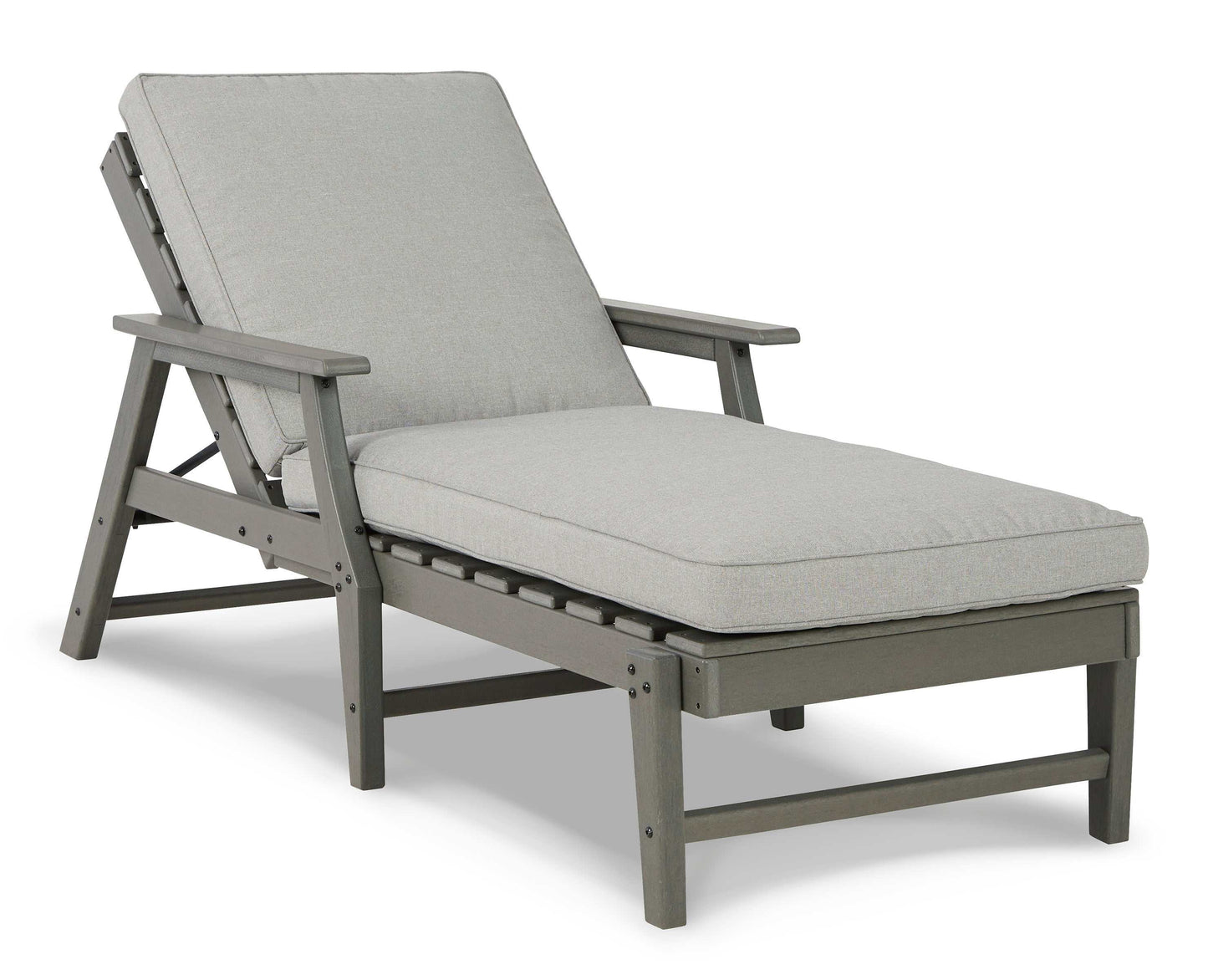 Visola Gray Outdoor Chaise Lounge w/ Cushion