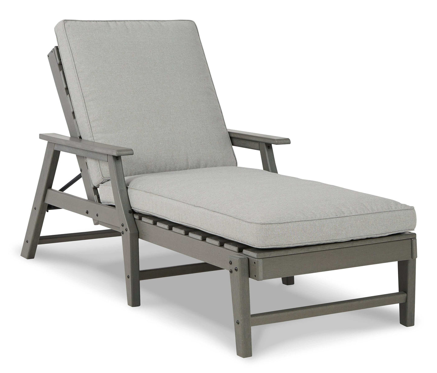 Visola Gray Outdoor Chaise Lounge w/ Cushion