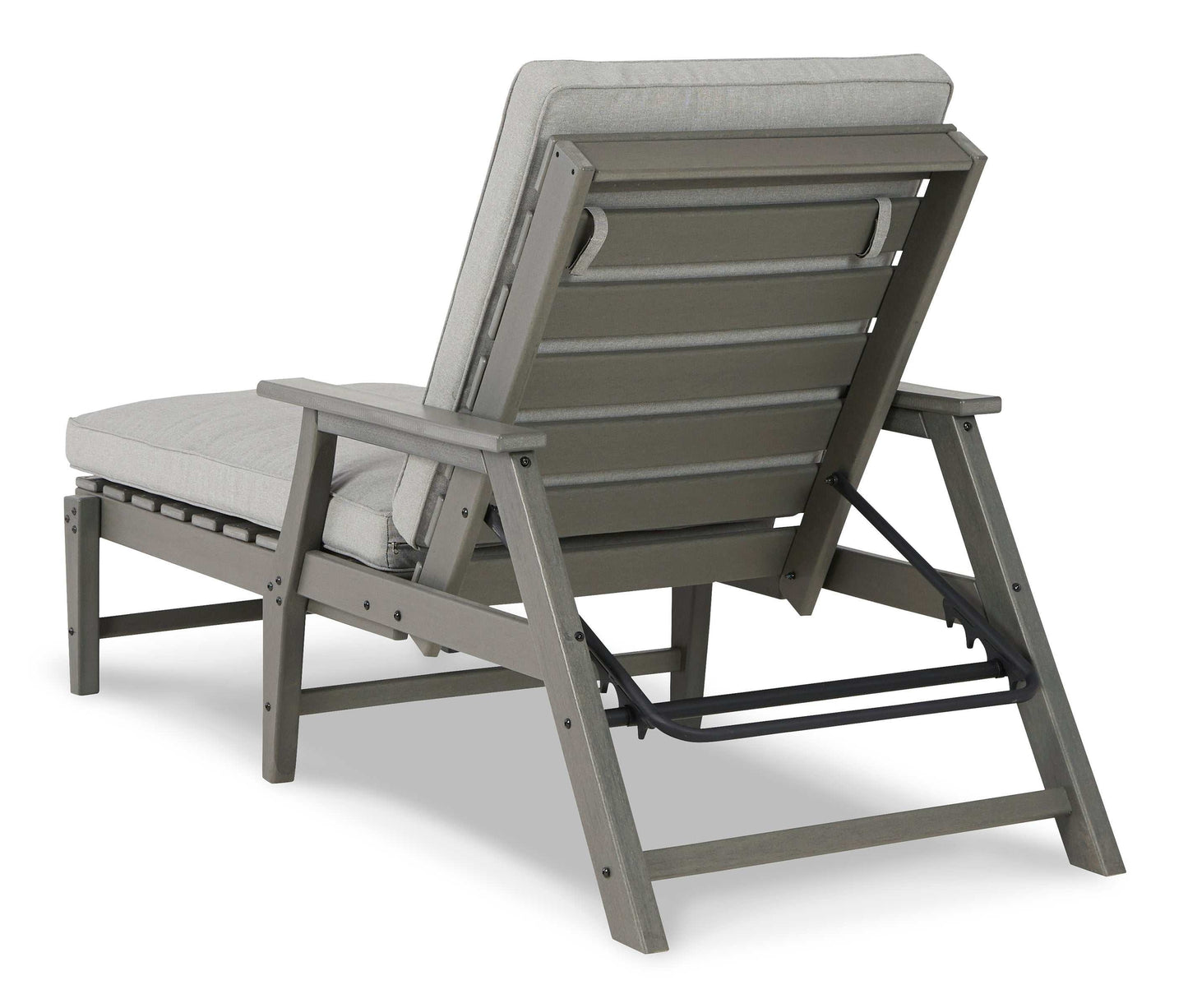 Visola Gray Outdoor Chaise Lounge w/ Cushion