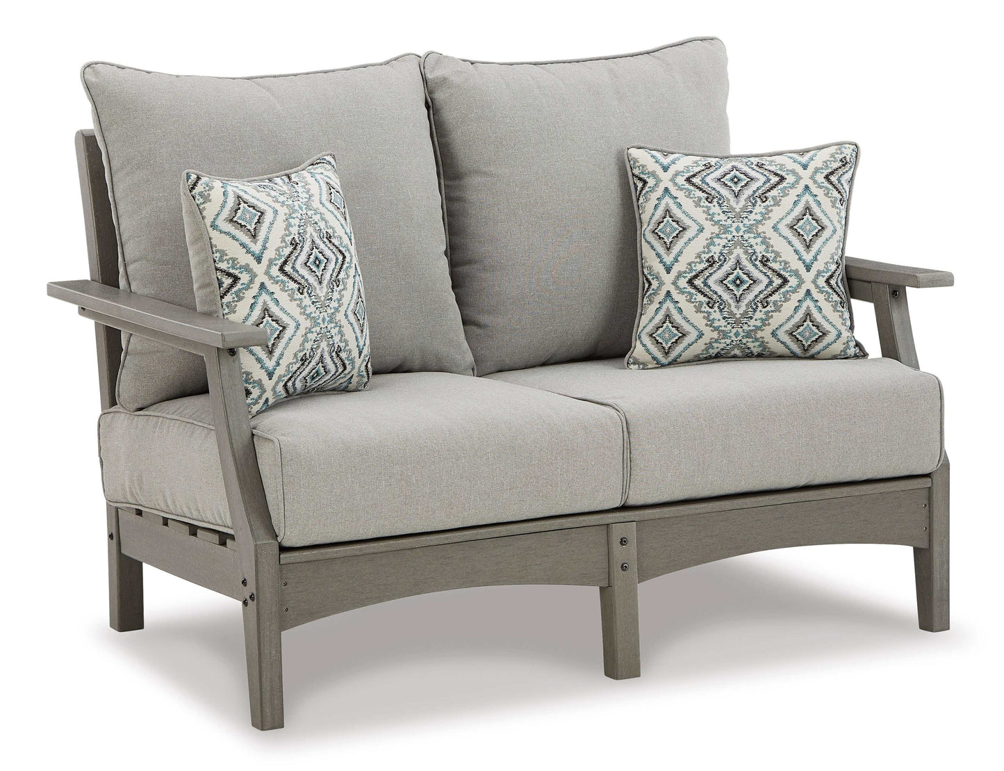 Visola Gray Outdoor Loveseat w/ Cushion