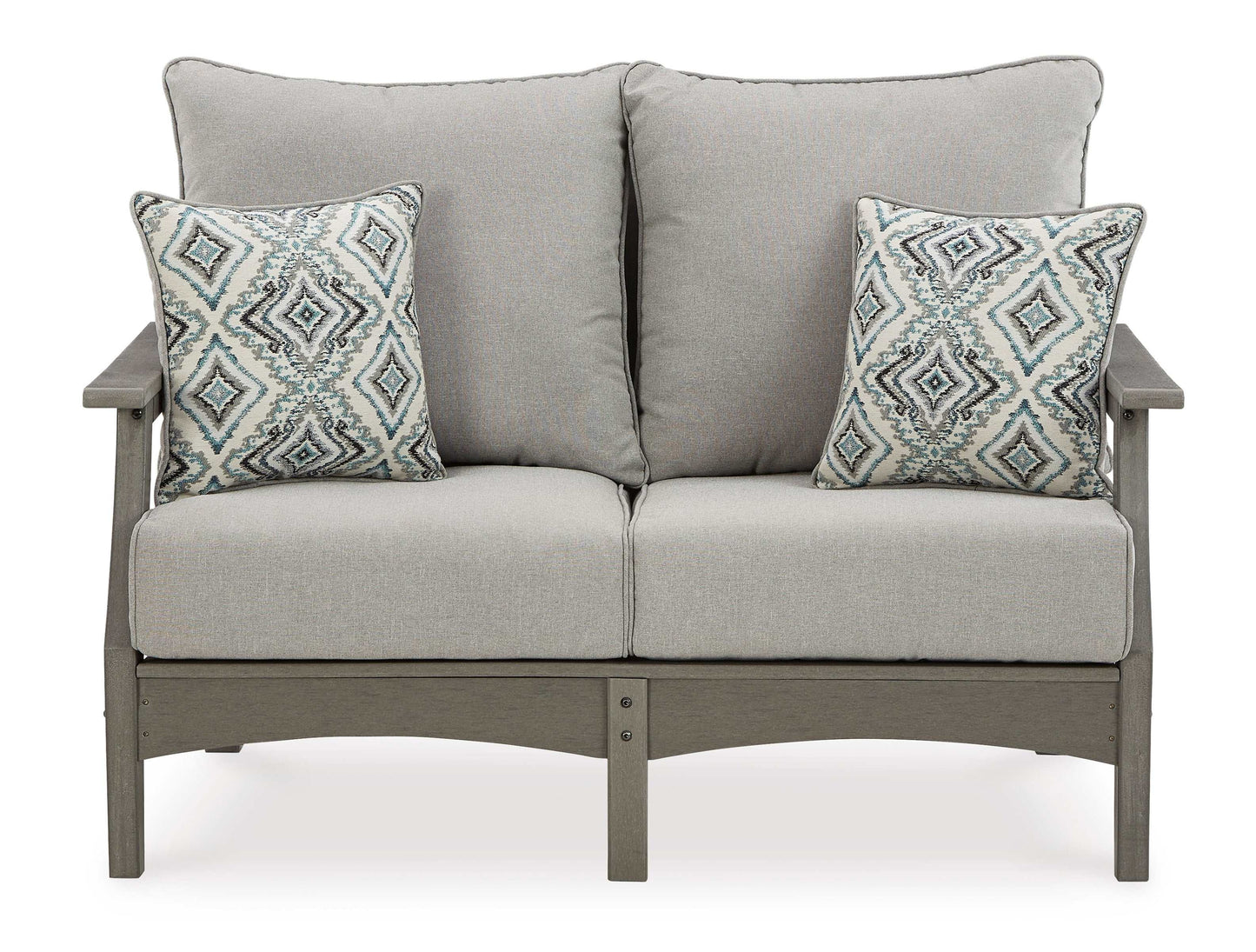 Visola Gray Outdoor Loveseat w/ Cushion