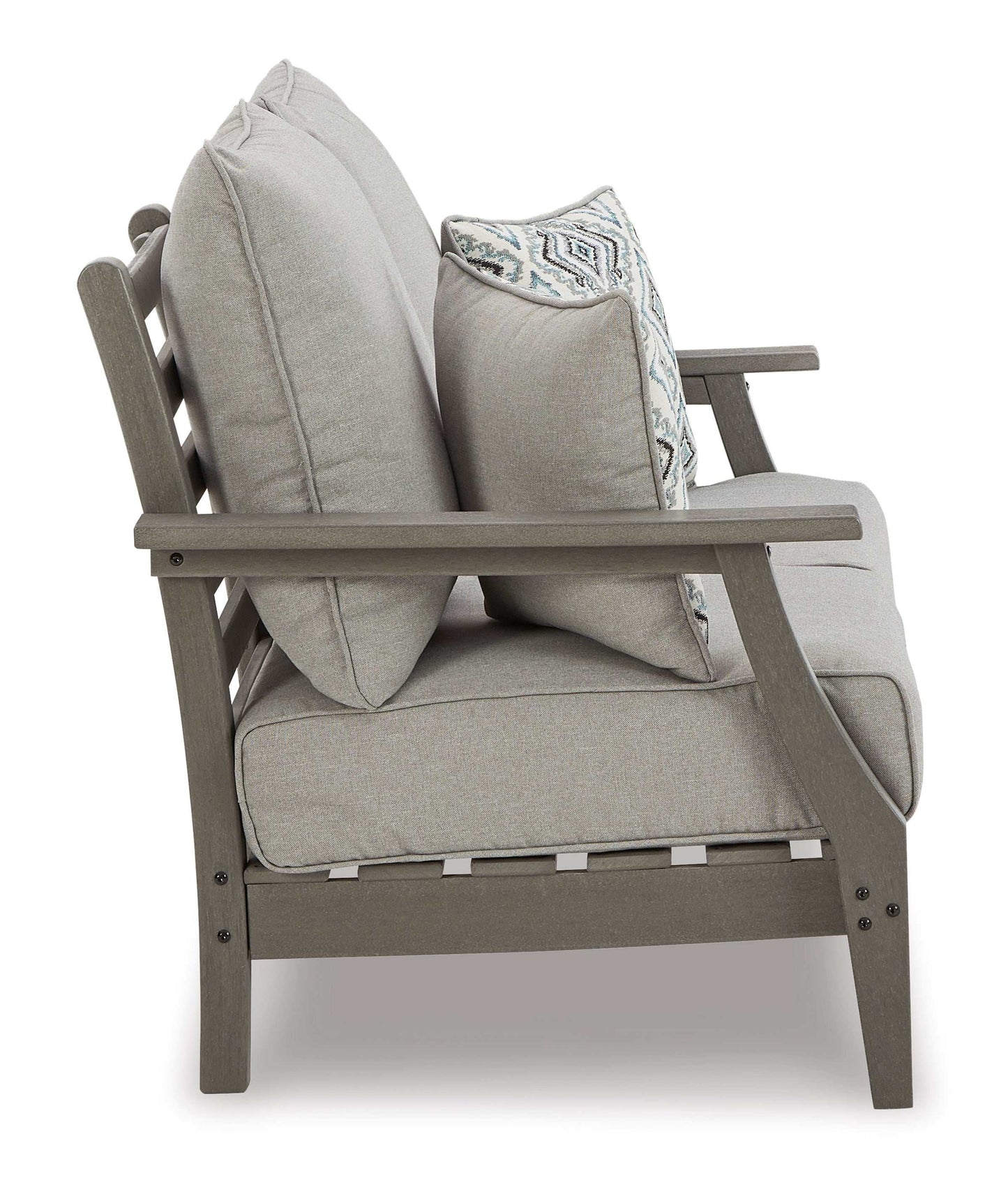 Visola Gray Outdoor Loveseat w/ Cushion