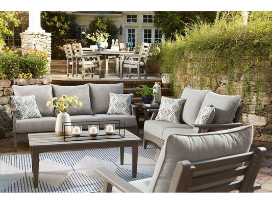 Visola Gray Outdoor Conversation Set / 2pc