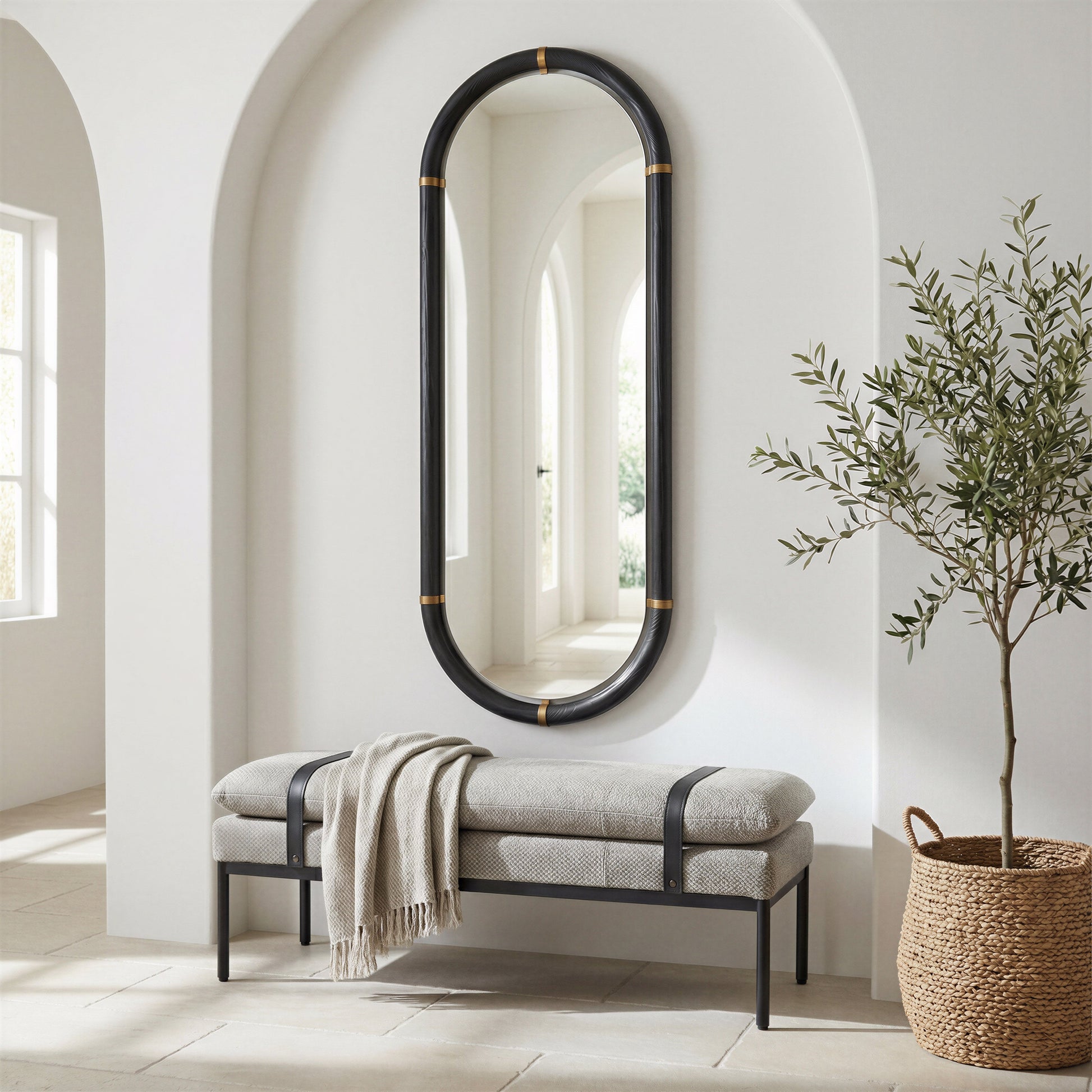 Padd Gray Bench - Ornate Home