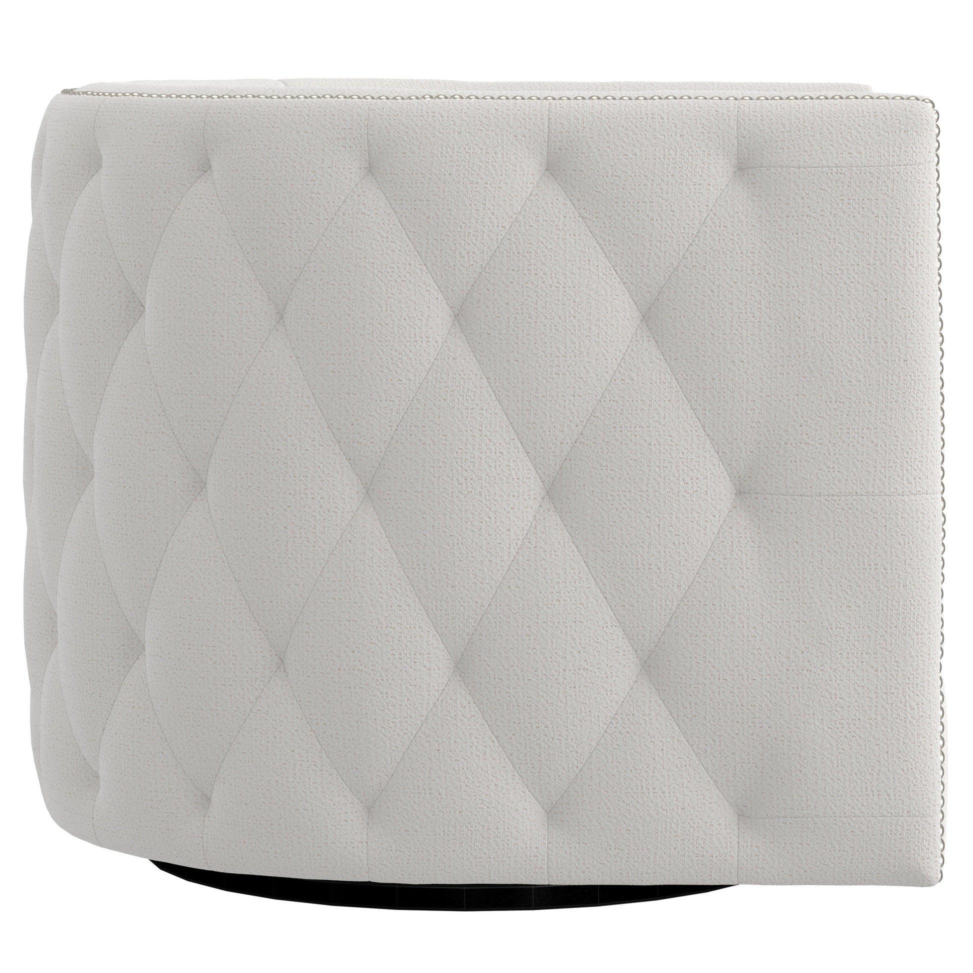 Palazzo White/Cream Fabric Swivel Chair - Ornate Home
