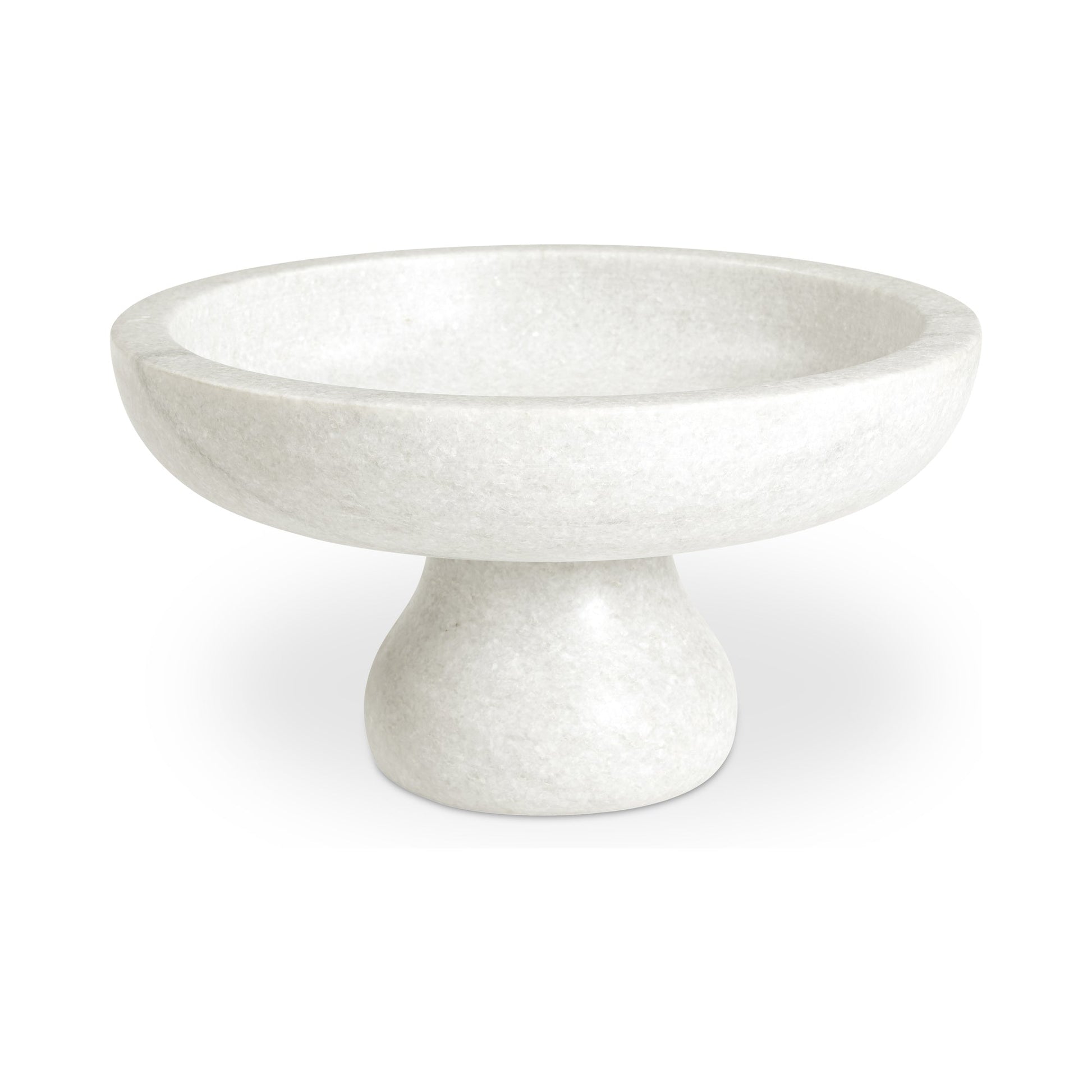 Palermo White Marble Pedestal Bowl - Ornate Home