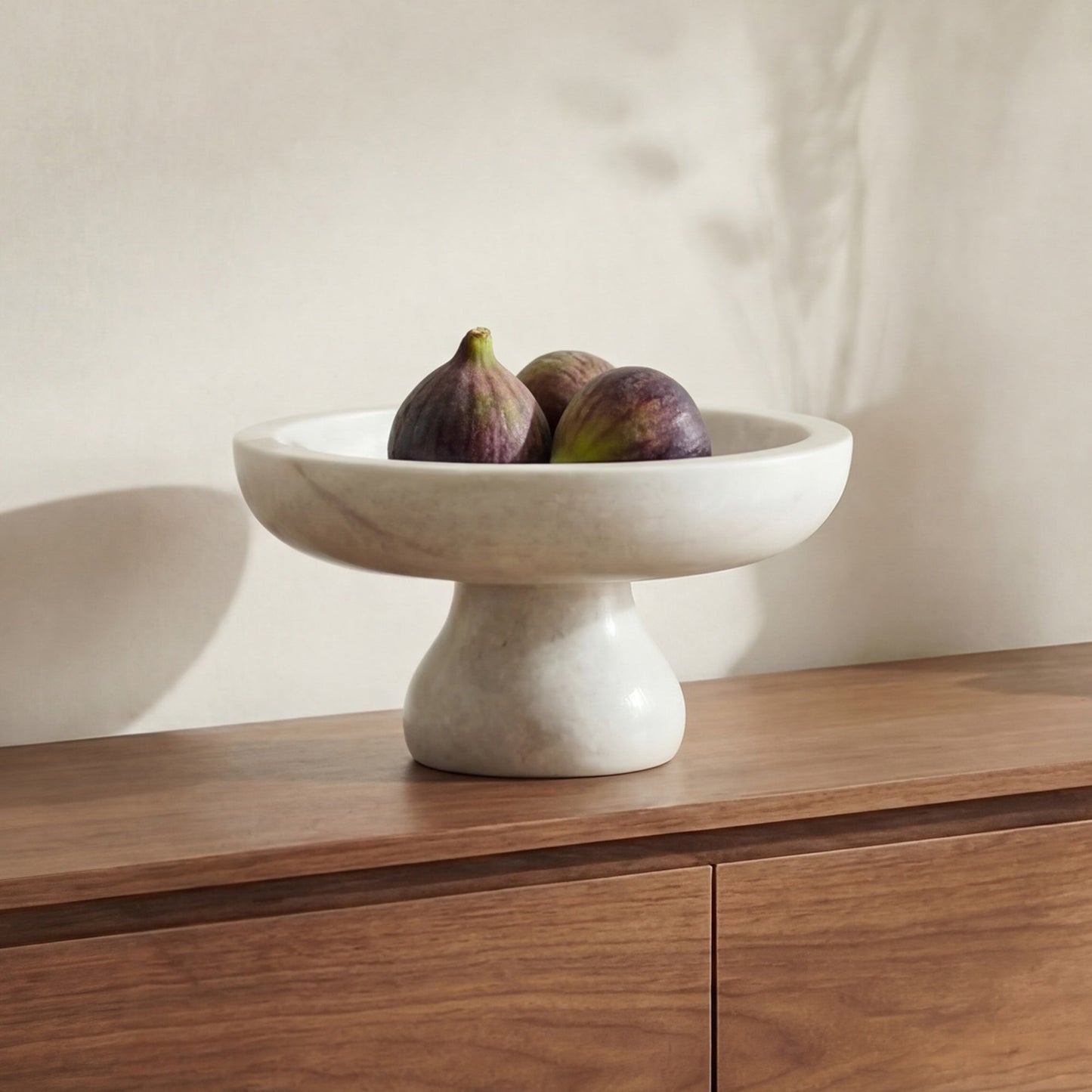 Palermo White Marble Pedestal Bowl - Ornate Home