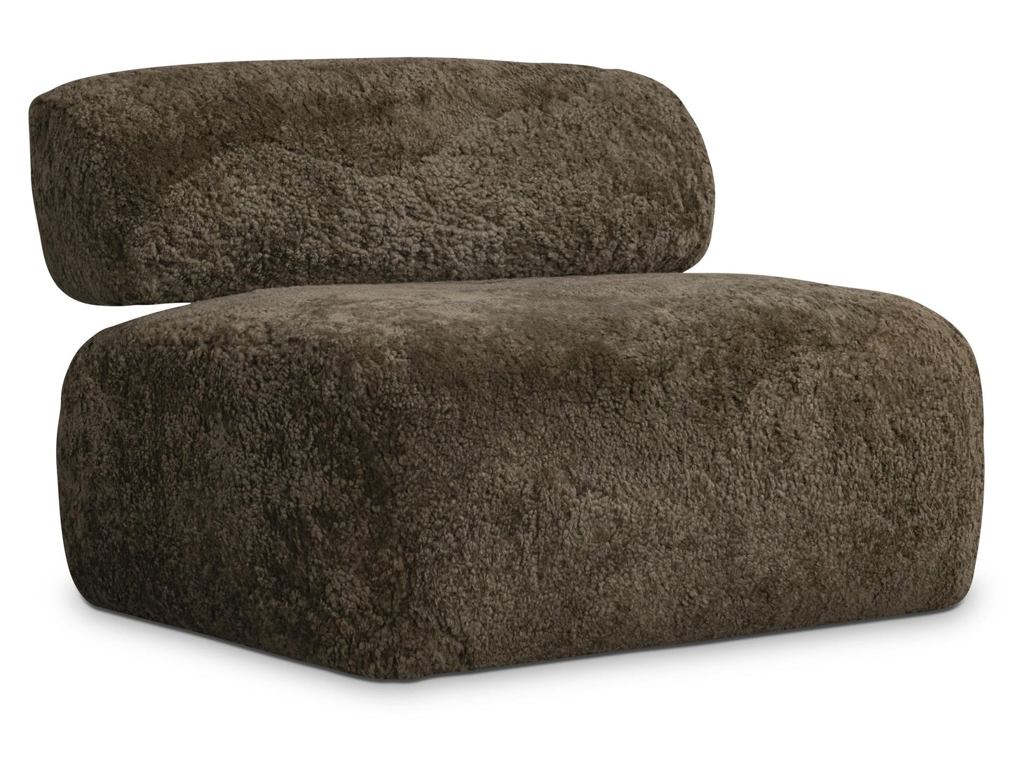 Paley Brown Shearling Swivel Chair - Ornate Home