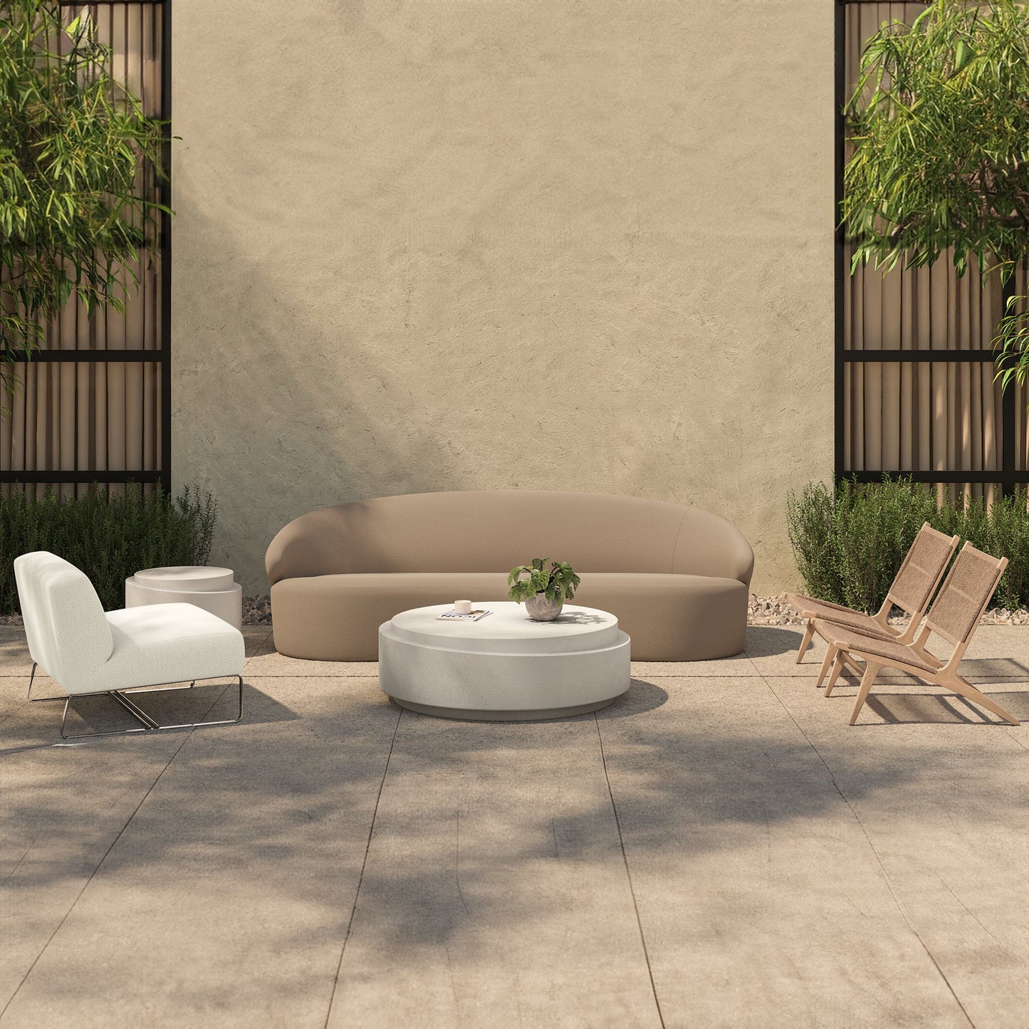 Palma Warm Brown Outdoor Lounge Chair - Ornate Home