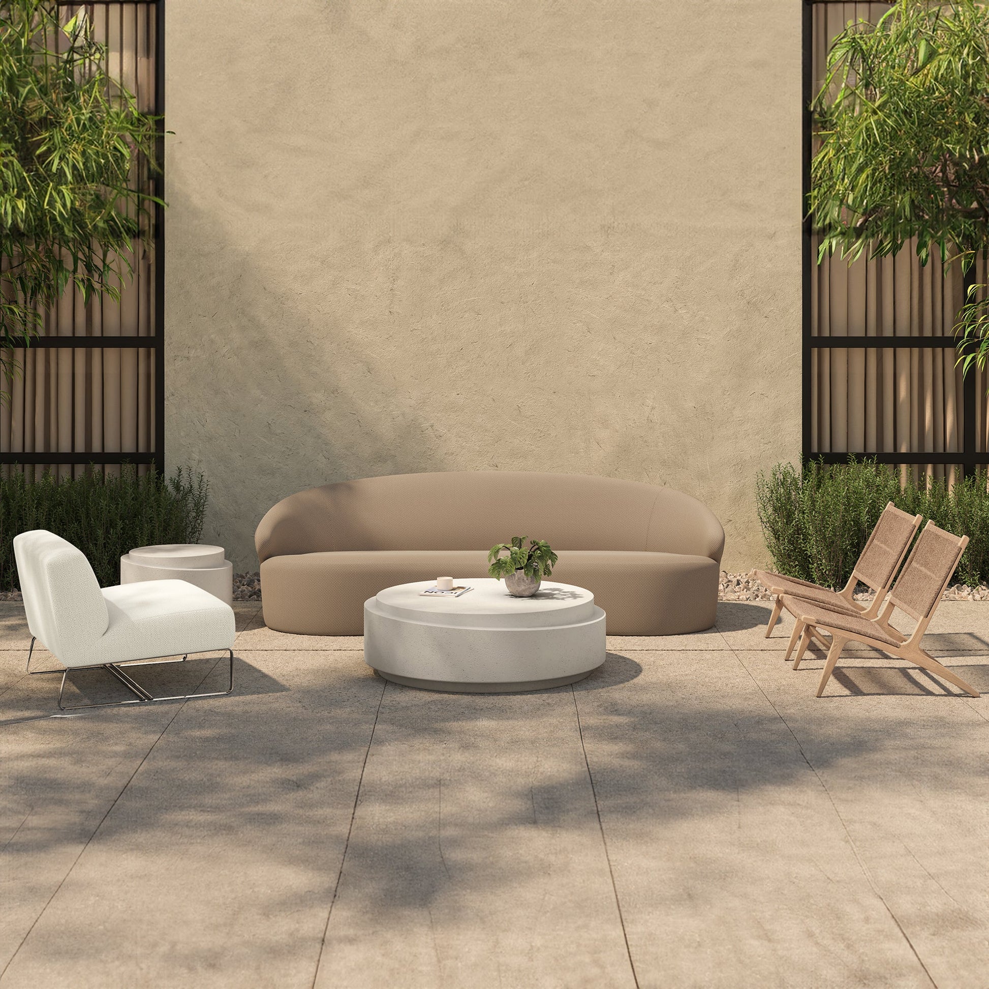 Palma Warm Brown Outdoor Lounge Chair - Ornate Home