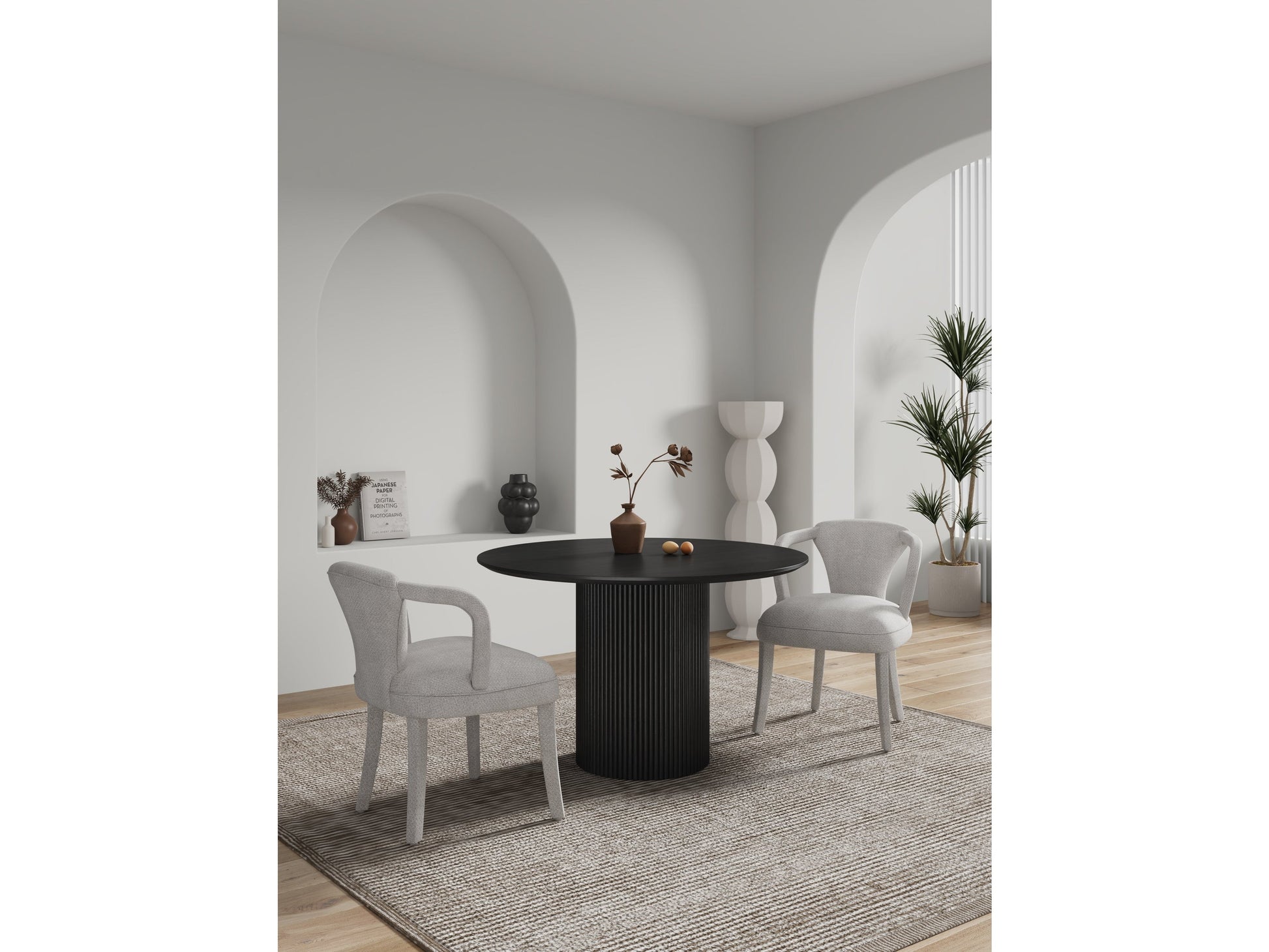 Palmer Dining Armchair in Silver Lining (set of 2) - Ornate Home