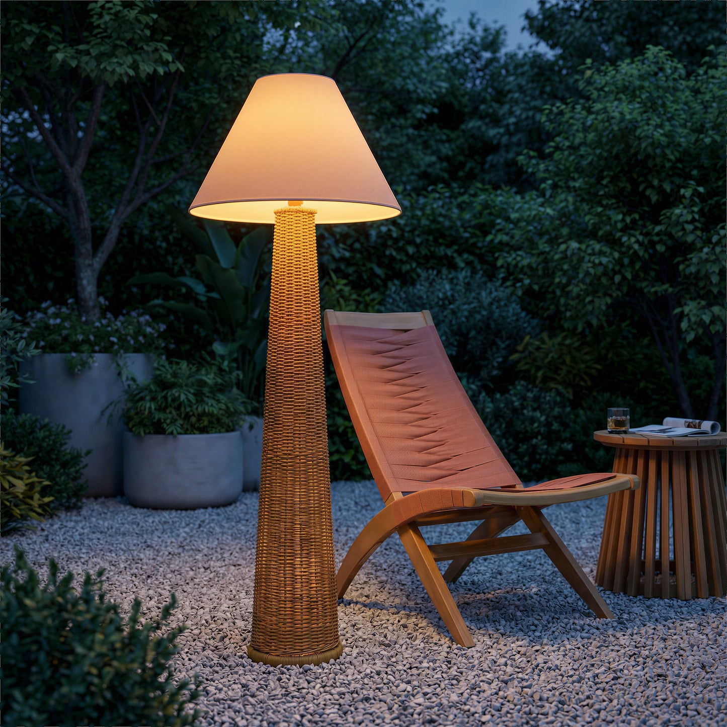 Palmia Natural Solar Floor Lamp - Ornate Home