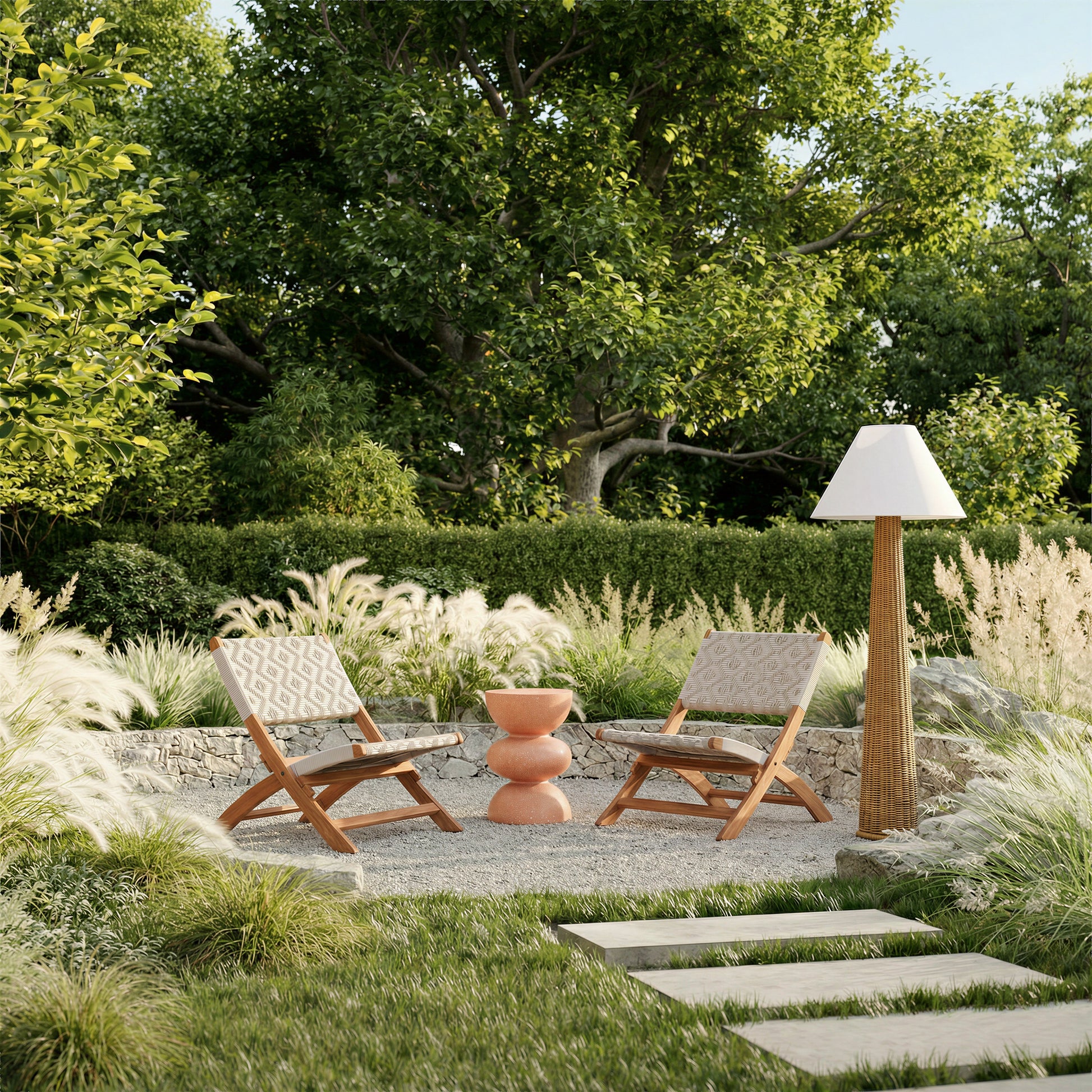 Palmia Natural Solar Floor Lamp - Ornate Home