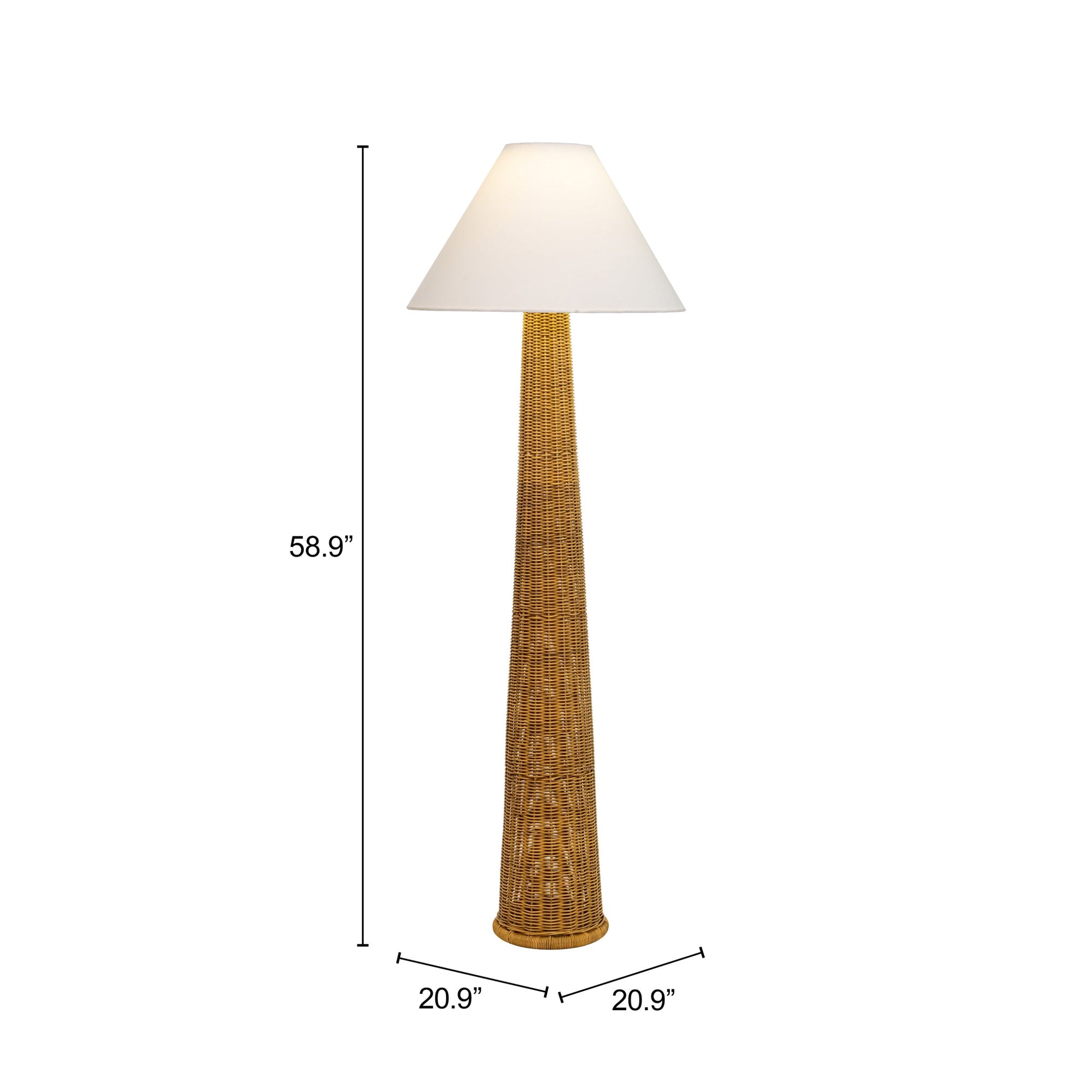 Palmia Natural Solar Floor Lamp - Ornate Home