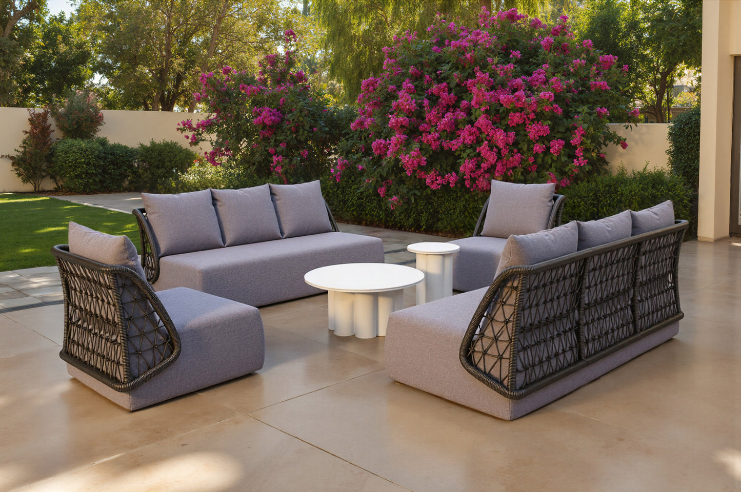 Palmier White Outdoor Coffee Table - Ornate Home