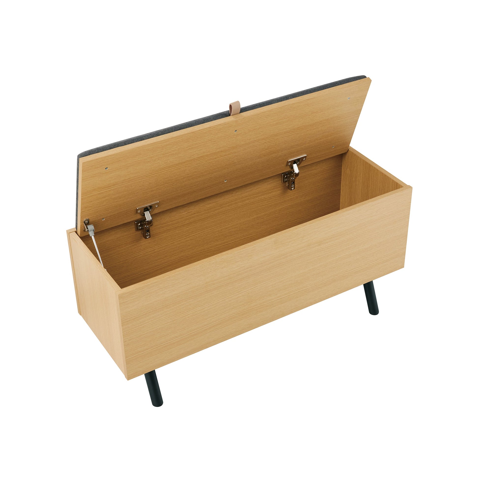 Paloma Accent Storage Bench in Natural Oak - Ornate Home
