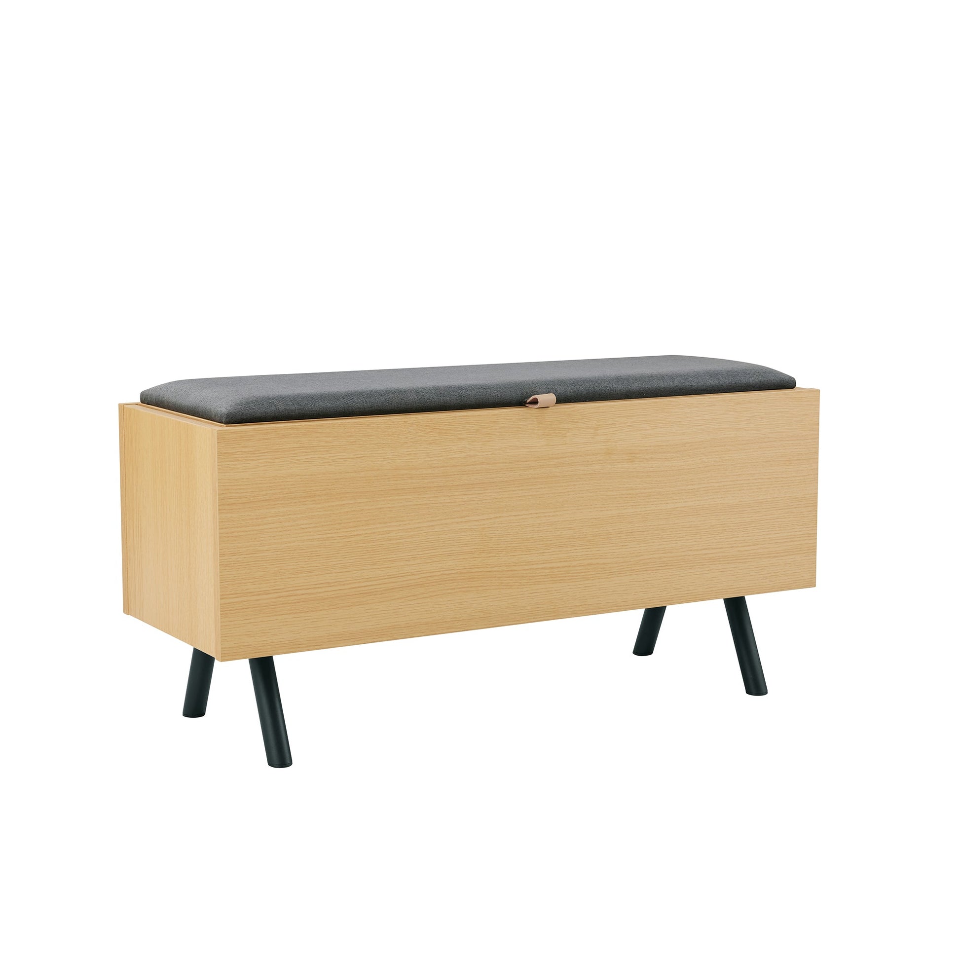 Paloma Accent Storage Bench in Natural Oak - Ornate Home