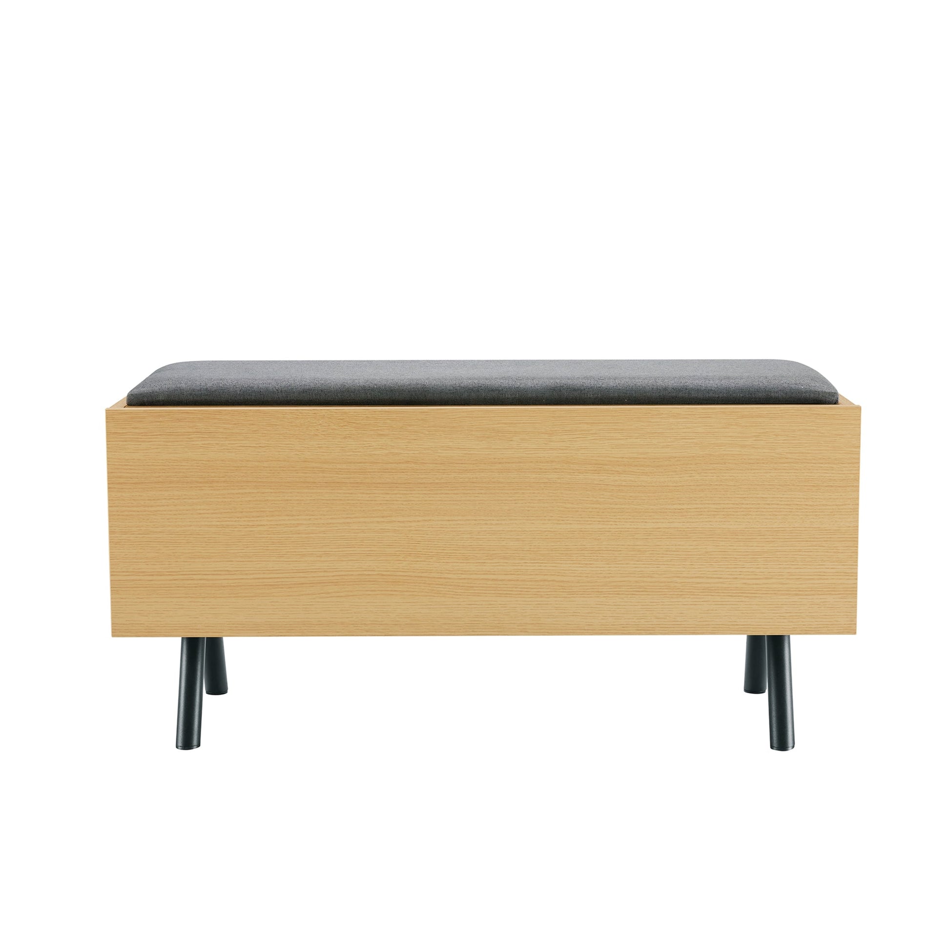 Paloma Accent Storage Bench in Natural Oak - Ornate Home