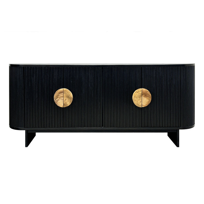 Paloma Black Four-Door Sideboard - Ornate Home