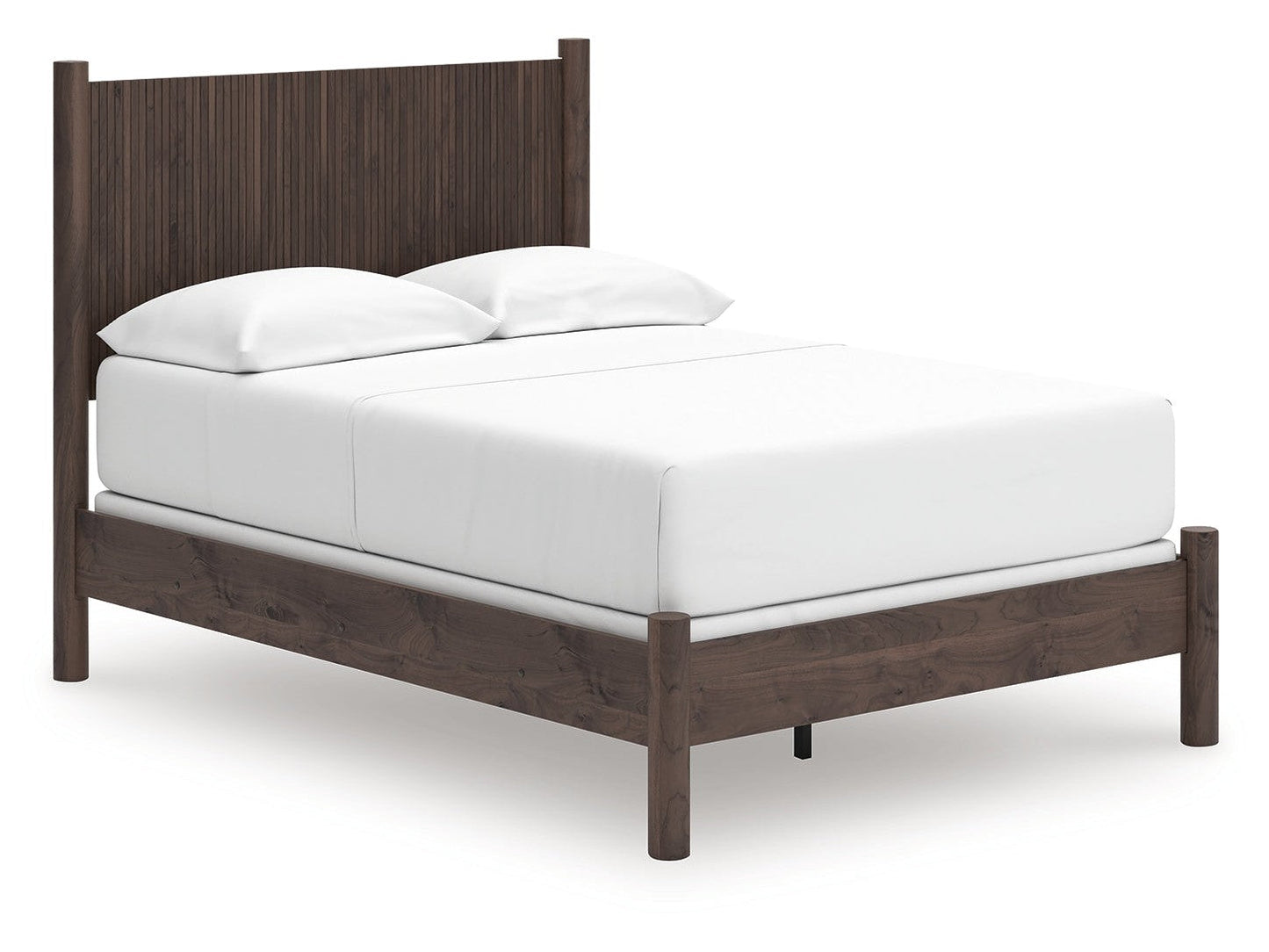 Pamytta Brown Full Panel Bed- Viva Furn