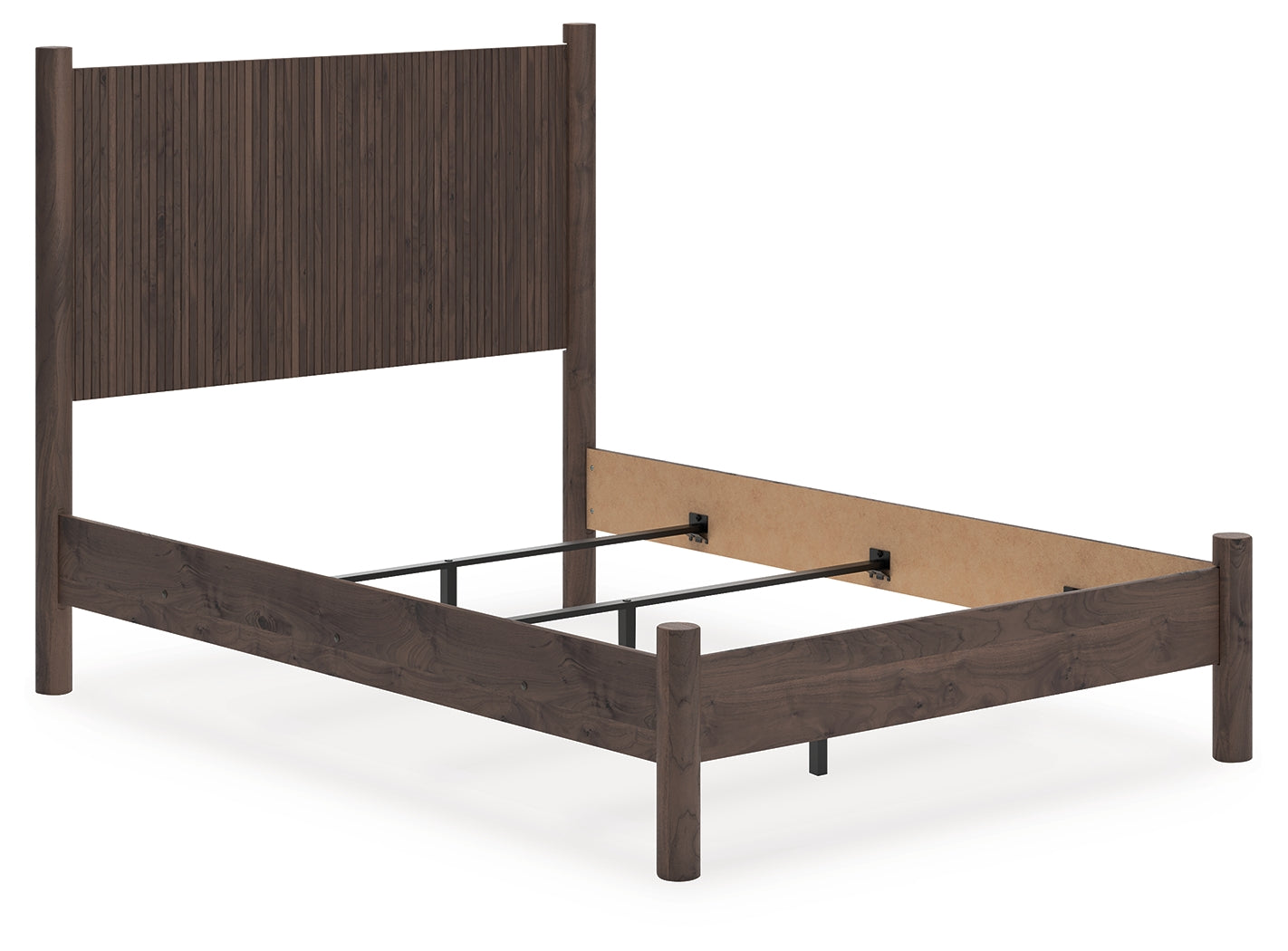 Pamytta Brown Full Panel Bed- Viva Furn