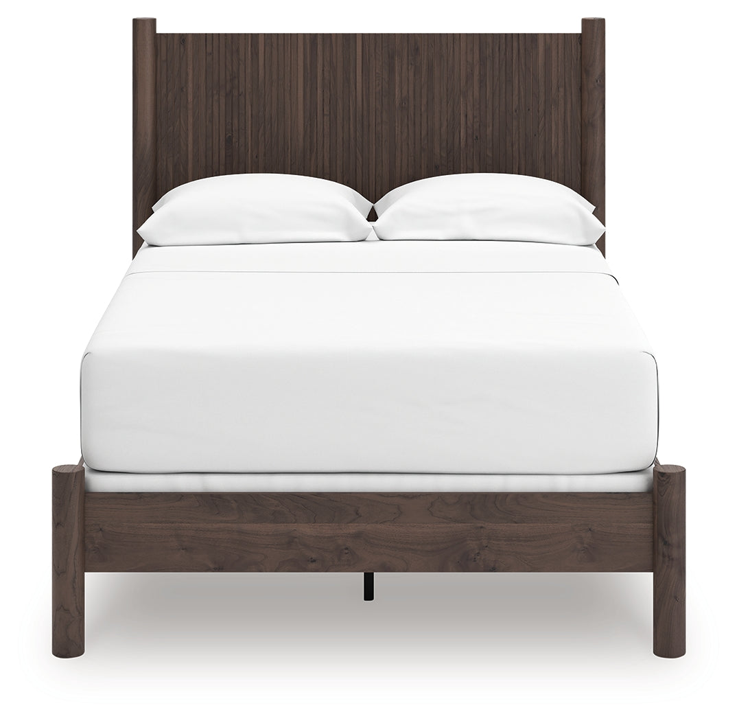 Pamytta Brown Full Panel Bed- Viva Furn