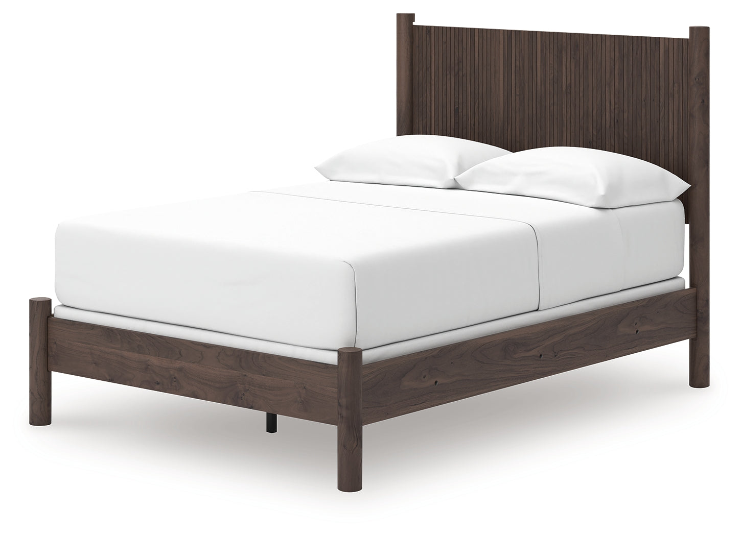 Pamytta Brown Full Panel Bed- Viva Furn