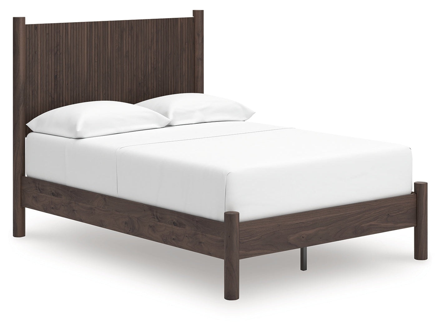 Pamytta Brown Full Panel Platform Bed- Viva Furn