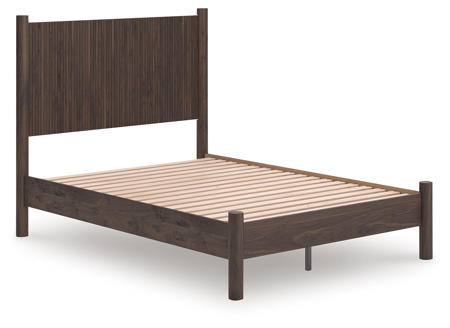 Pamytta Brown Full Panel Platform Bed- Viva Furn
