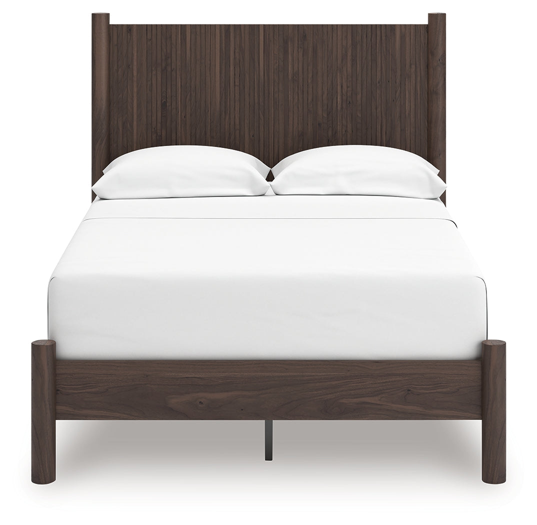 Pamytta Brown Full Panel Platform Bed- Viva Furn