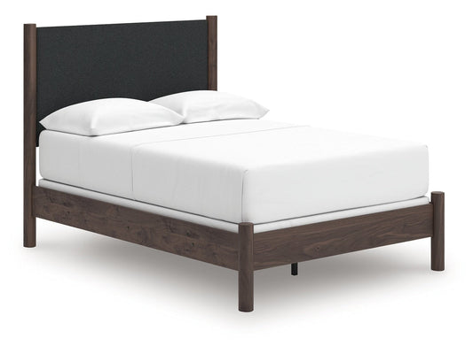 Pamytta Brown Full Upholstered Panel Bed- Viva Furn