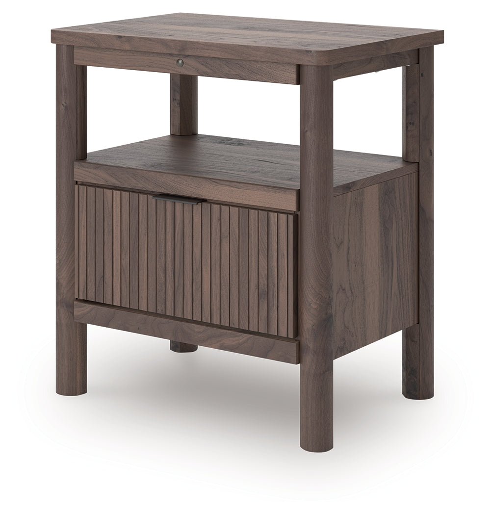 Pamytta Brown One Drawer Night Stand- Viva Furn