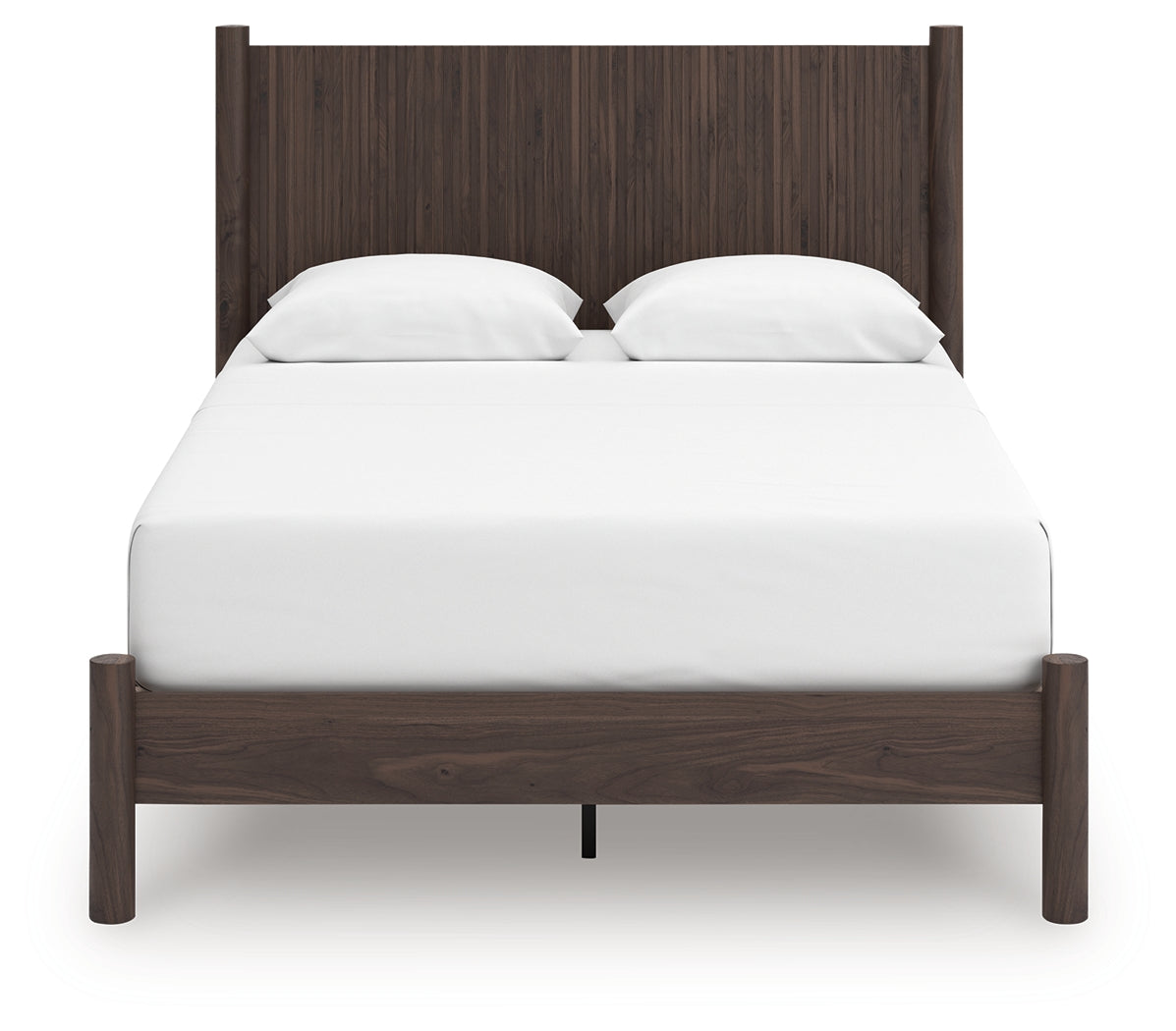 Pamytta Brown Queen Panel Platform Bed- Viva Furn