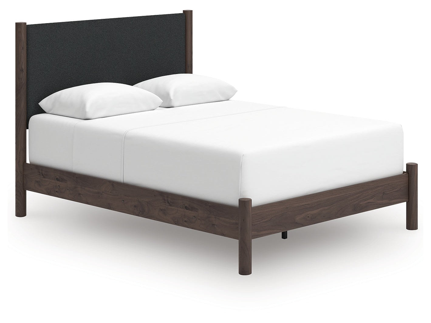 Pamytta Brown Queen Upholstered Panel Bed- Viva Furn
