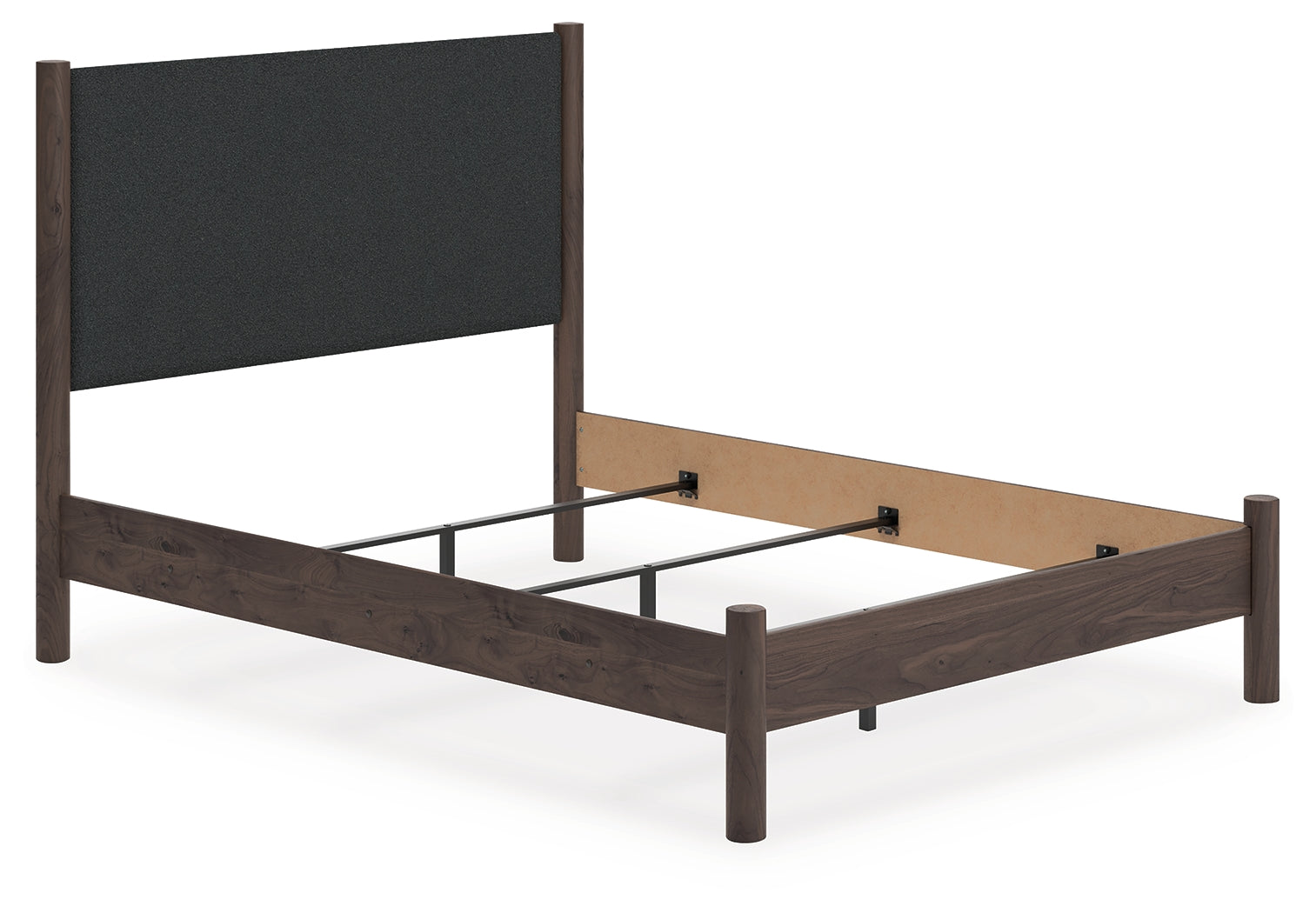 Pamytta Brown Queen Upholstered Panel Bed- Viva Furn