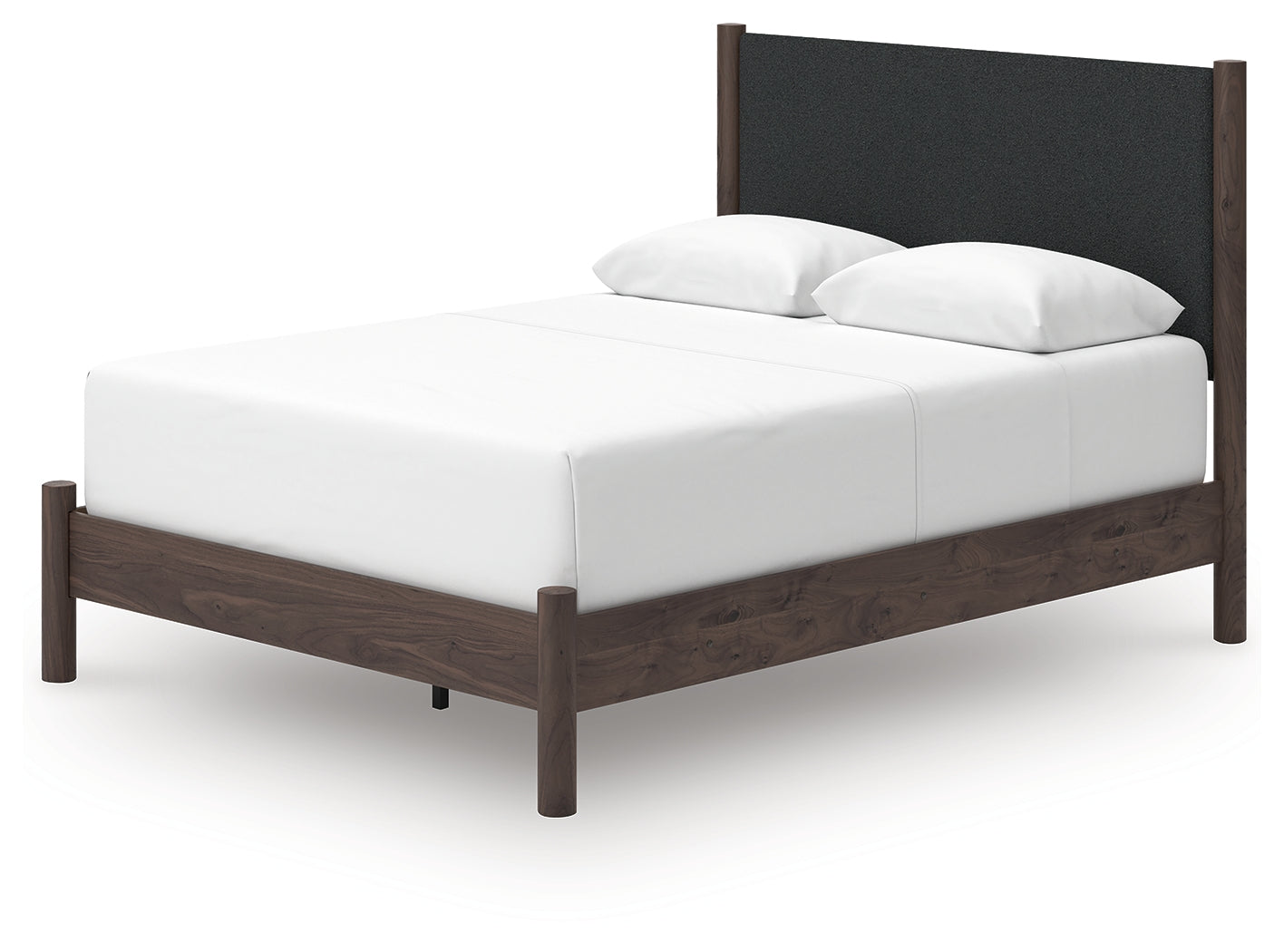 Pamytta Brown Queen Upholstered Panel Bed- Viva Furn