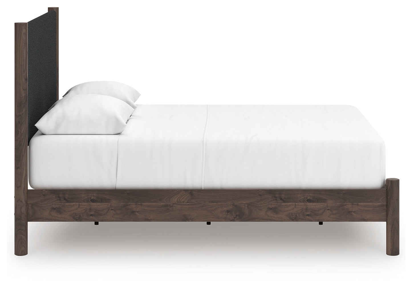 Pamytta Brown Queen Upholstered Panel Platform Bed- Viva Furn