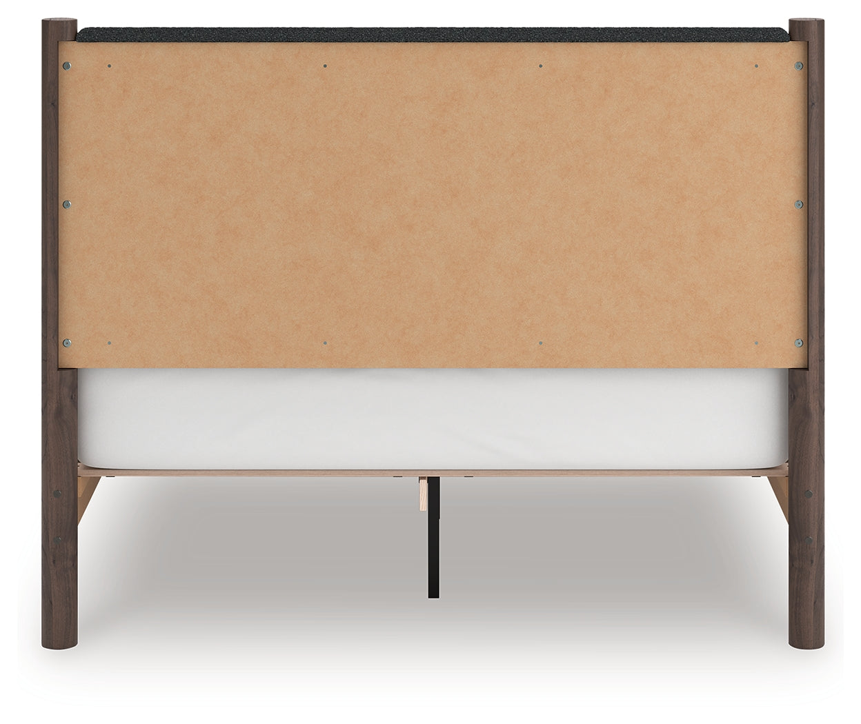 Pamytta Brown Queen Upholstered Panel Platform Bed- Viva Furn