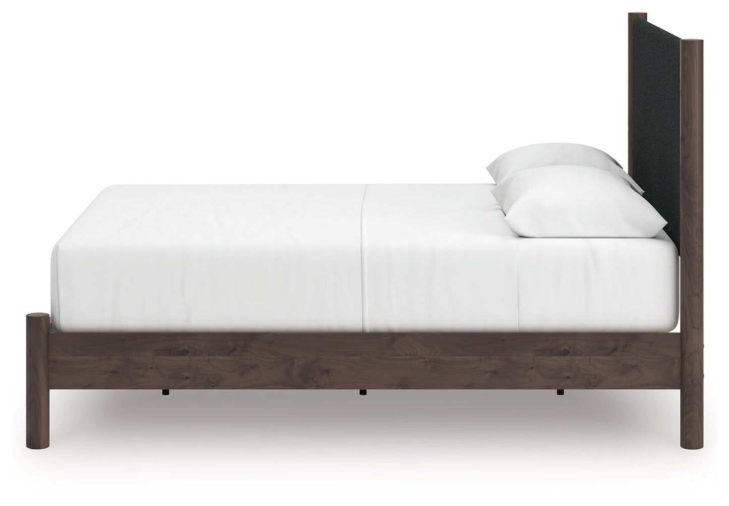 Pamytta Brown Queen Upholstered Panel Platform Bed- Viva Furn